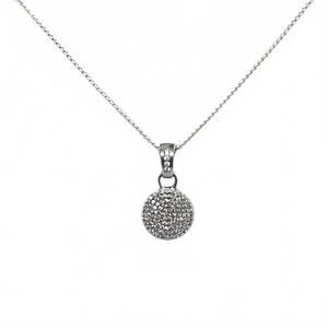 NEW TAT2 DESIGNS women's pave disc necklace in vintage silver